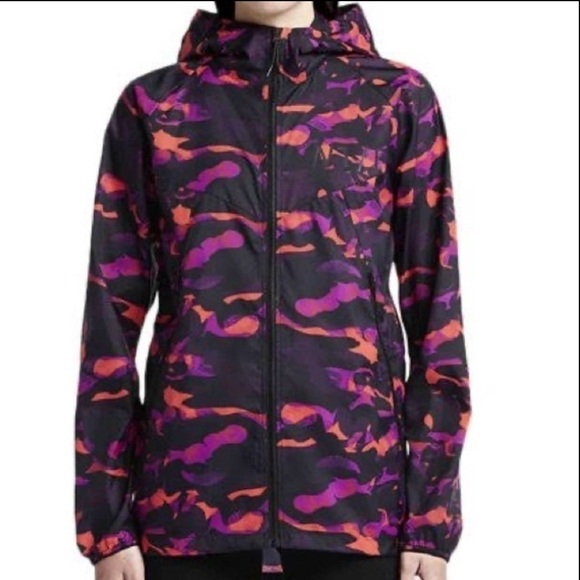 Nike T/F Camo Windrunner Purple Camo Lightweight Women's Jacket Small - Picture 13 of 13